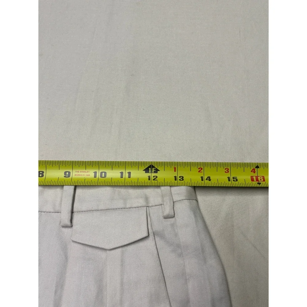 Babaton Aritzia Linen Blend Pleated Trousers Beige Women Size 0 W26‎ L25